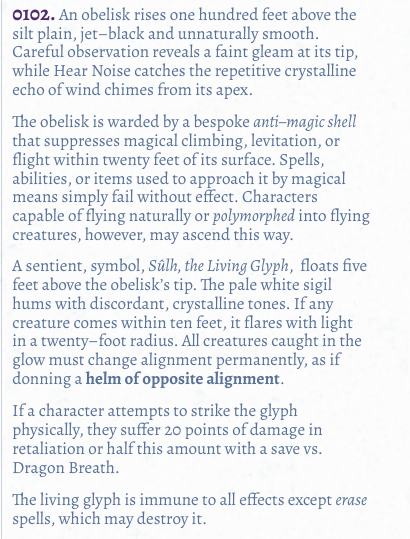 Encountering a mystical moonolith.